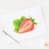 ストロベリーハーフ 楕円形シール (封筒)