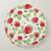 ストロベリーバズラウンドピロー ラウンドクッション (裏面)