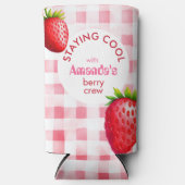 ストロベリーバチェロレッテスクールテイングベリークルー スリム缶クーラー (正面)