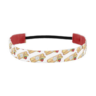 ストロベリーバナナクレープパンケーキフードクフランスのループ アスレチックヘッドバンド