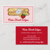 ストロベリーバナナクレープパンケーキフードクフランスのループ 名刺 (正面/裏面)