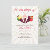 ストロベリーバニラチョコスクープブライダルシャワー 招待状 (スタンド正面)