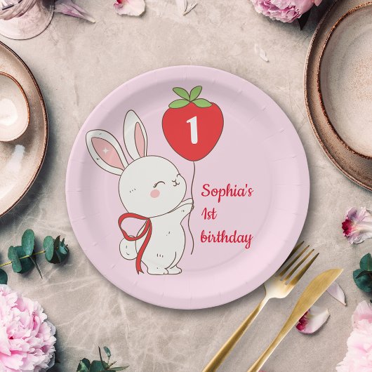 ストロベリーバニーの誕生日 ペーパープレート