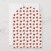 ストロベリーバニーベリーファースト誕生日 招待状 (裏面)