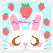 ストロベリーバニー スクエアシール (正面)