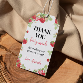 ストロベリーバースデーパーティーありがとうラベル ギフトタグ