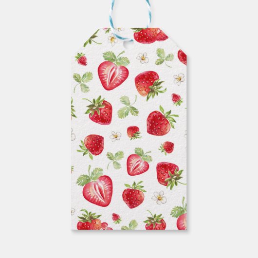 ストロベリーバースデーパーティーありがとうラベル ギフトタグ (裏面)