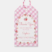 ストロベリーバースデーパーティーありがとう ギフトタグ (正面)