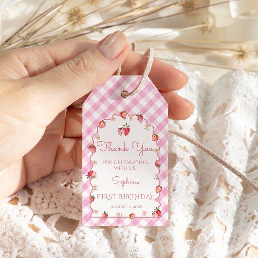 ストロベリーバースデーパーティーありがとう ギフトタグ