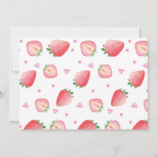 ストロベリーバースデーパーティーサンキューカード サンキューカード (裏面)