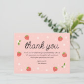 ストロベリーバースデーパーティーサンキューカード サンキューカード (スタンド正面)