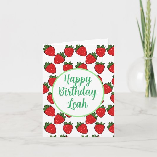 ストロベリーバースデーパーティーテーマ カード (正面)