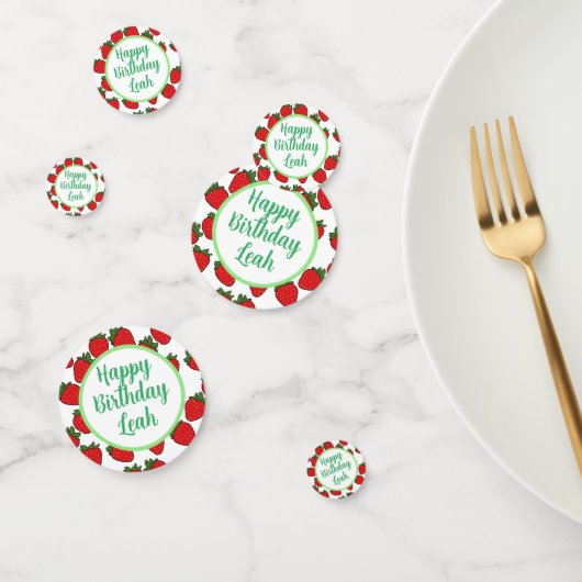 ストロベリーバースデーパーティーテーマ コンフェッティ (グループ)