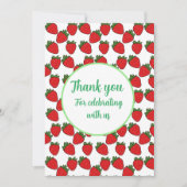 ストロベリーバースデーパーティーテーマ サンキューカード (正面)