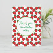 ストロベリーバースデーパーティーテーマ サンキューカード (スタンド正面)