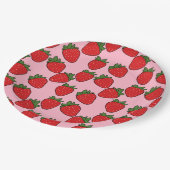 ストロベリーバースデーパーティーテーマ ペーパープレート (アングル)