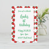 ストロベリーバースデーパーティーテーマ 招待状 (スタンド正面)