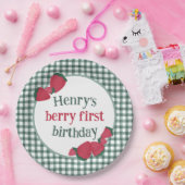 ストロベリーバースデーパーティープレート ペーパープレート (パーティー)