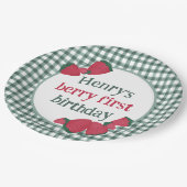 ストロベリーバースデーパーティープレート ペーパープレート (アングル)