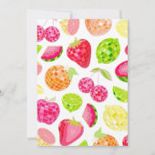 ストロベリーバースデーパーティーベリーファースト招待状 招待状 (裏面)