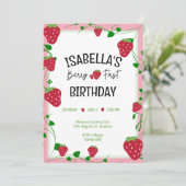 ストロベリーバースデーパーティー招待状ベリーサマー 招待状 (スタンド正面)