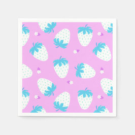 ストロベリーパステルピンク スタンダードカクテルナプキン