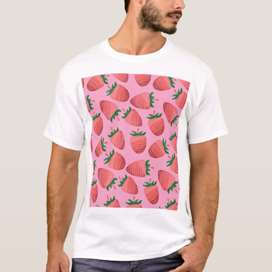 ストロベリーパステル:ヴィンテージ甘味 Tシャツ (正面)