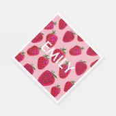 ストロベリーパタパーソナライズされたーン スタンダードランチョンナプキン (角)