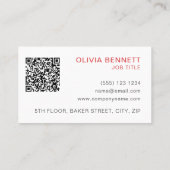 ストロベリーパターカラフルンQRコード 名刺 (裏面)