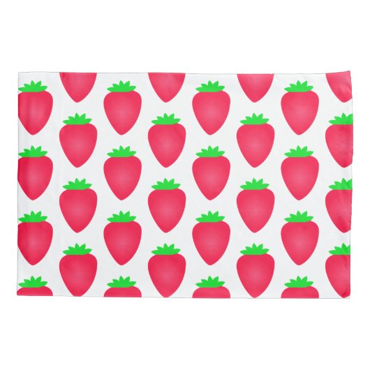 ストロベリーパターンガールズボーイズ子供部屋可愛い 枕カバー (裏面)