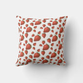 ストロベリーパターンレッドフルーツ装飾用クッション クッション (裏面)