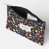 ストロベリーパターン海軍 アクセサリーポーチ (見開き)