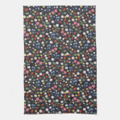 ストロベリーパターン海軍 キッチンタオル (縦)