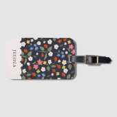 ストロベリーパターン海軍 ラゲッジタグ (正面横)