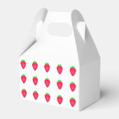 ストロベリーパターン誕生日ベビーシャワー2024 フェイバーボックス (正面サイド)