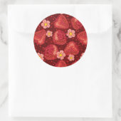 ストロベリーパターン2 2 ラウンドシール (バッグ)