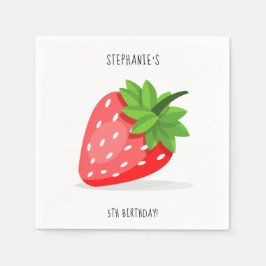 ストロベリーパッチナプキン スタンダードカクテルナプキン