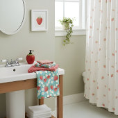 ストロベリーパッチブルー バスタオルセット