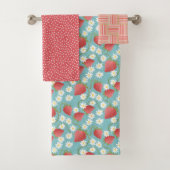 ストロベリーパッチブルー バスタオルセット (インサイチュ)