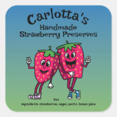 ストロベリーパルおもしろいズマンガージャムパイと続く スクエアシール (正面)