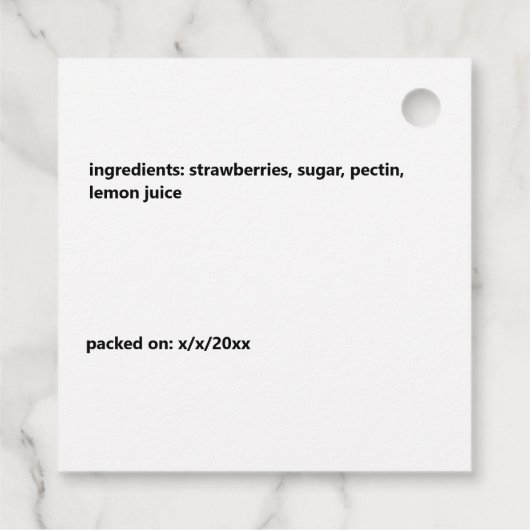 ストロベリーパルおもしろいズマンガージャムパイと続く フェイバータグ (裏面)