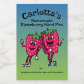 ストロベリーパルおもしろいズマンガージャムパイと続く フードラベル (シングルラベル)