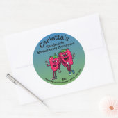 ストロベリーパルおもしろいズマンガージャムパイと続く ラウンドシール (封筒)