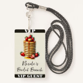 ストロベリーパンケーキスタックブライダルブランチVIPパス バッジ (裏面ランヤード)