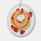 ストロベリーパンケーキパンク気のあるそぶりをしたクリスマス セラミックオーナメント (左)