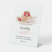 ストロベリーパンケーキブランチおむつラッフルポスター 台座サイン (正面)