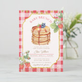 ストロベリーパンケーキベビーシャワーブランチ 招待状 (スタンド正面)