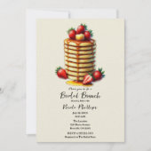 ストロベリーパンケーキ スタック ブライダル ブランシュ シャワー 招待状 (正面)