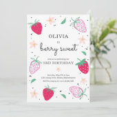 ストロベリーパーティースイートストロベリー誕生日 招待状 (スタンド正面)