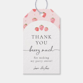 ストロベリーパーティーフェイバーラベル |イチゴ ギフトタグ
